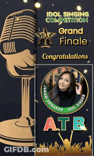 Idol Singing Competition Poster With Woman GIF