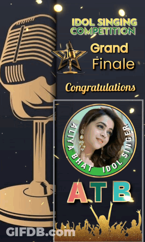 Idol Singing Competition Poster With Woman GIF