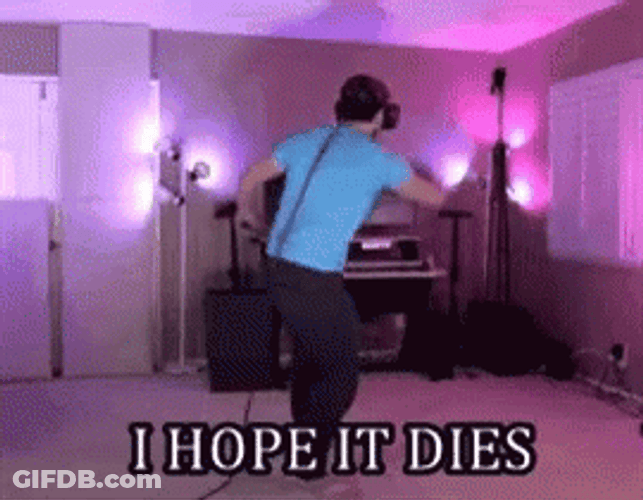 If He Dies He Dies Playing VR Game GIF