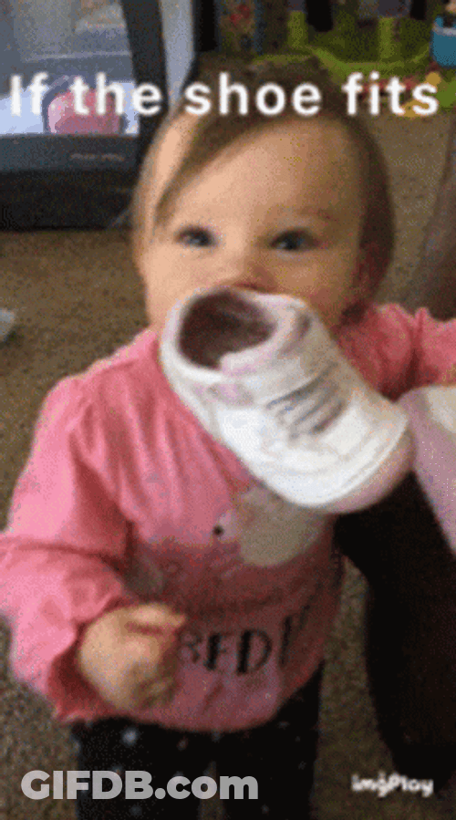 If The Shoe Fits Baby Girl GIF