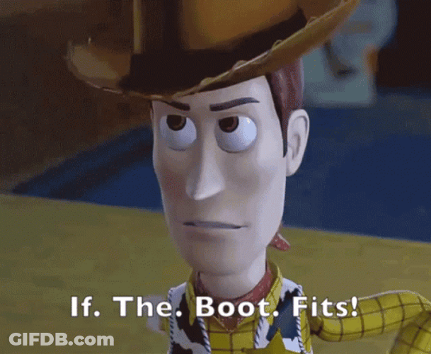 If The Shoe Fits Woody GIF