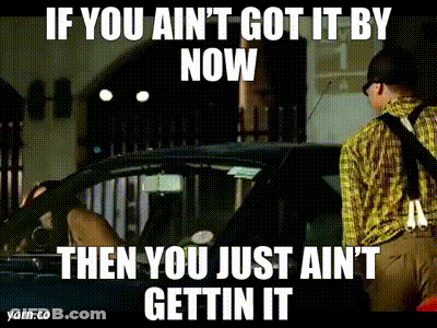 If You Ain't Got It By Now Then You Just Ain't Gettin It GIF