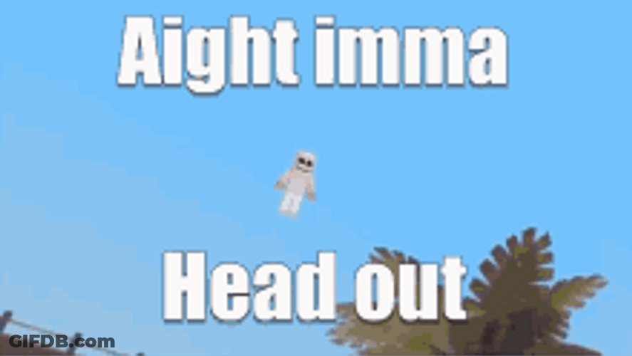 Ight Imma Head Out Marshmello Flying GIF