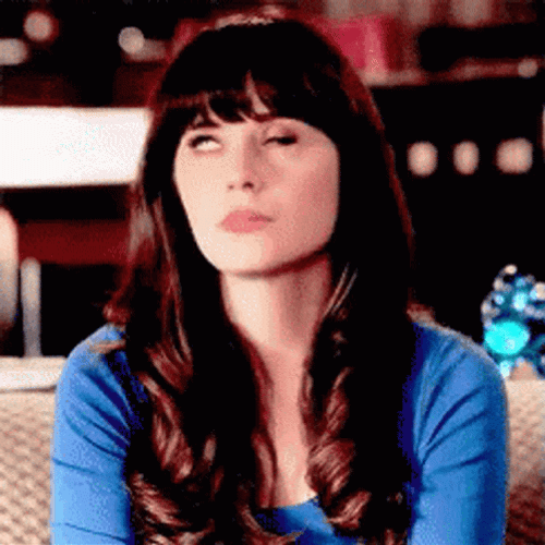 Ignore Zooey Deschanel Eye Roll GIF
