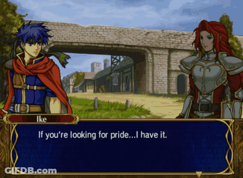 Ike Is Talking To A Woman In A Video Game And Says If You 'Re Looking For Pride I Have It GIF