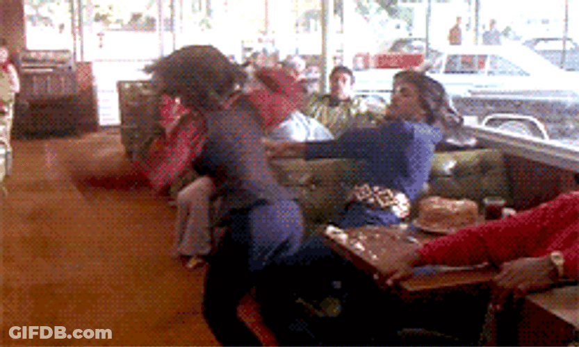 Ike Turner Fighting At The Crowd GIF