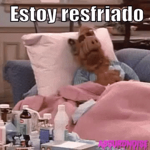 Ill Alf On Bed Sneezing GIF