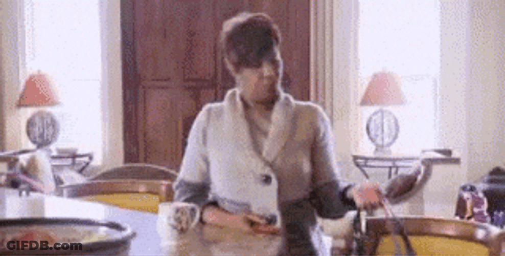 Ill See Myself Out Lady Stepping Away GIF