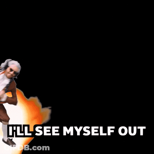 Ill See Myself Out Man And Explosion GIF