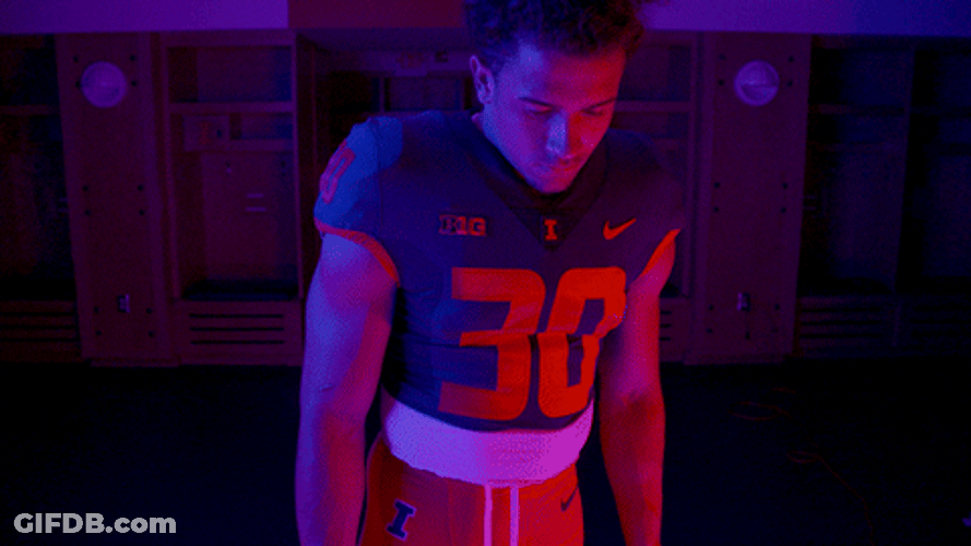 Illini College Football Crossed Arms GIF