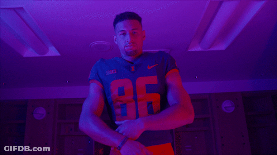 Illini College Football Fighting Stance GIF