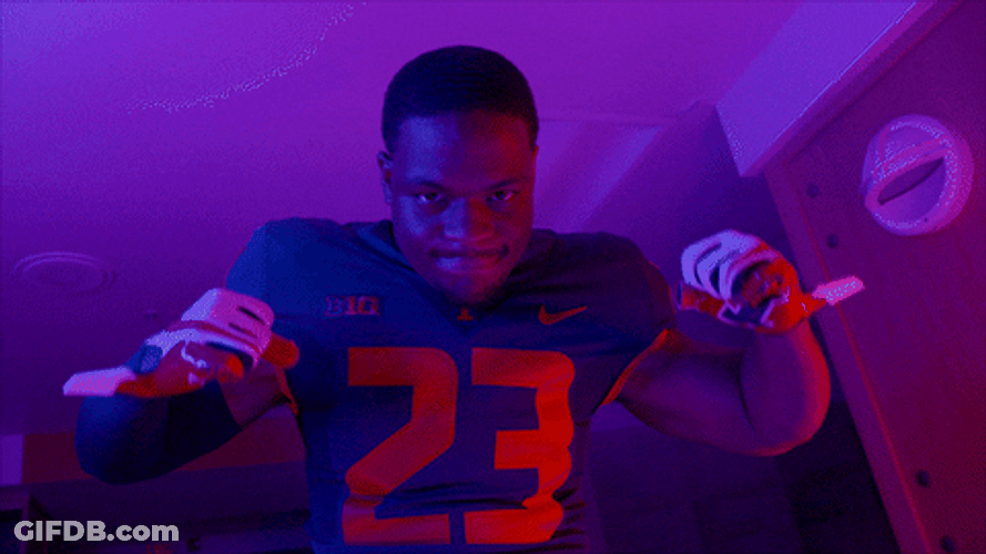Illinois Fighting Illini Flexing Muscles GIF