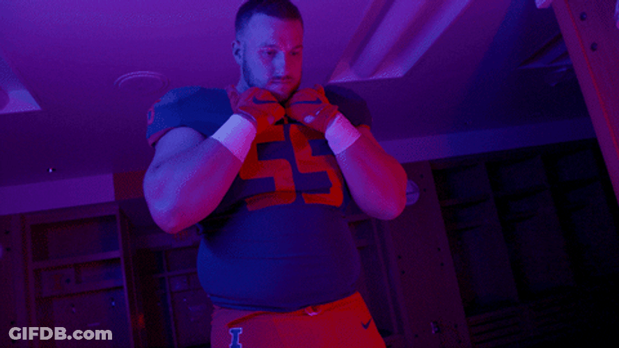 Illinois Fighting Illini Jersey 55 GIF