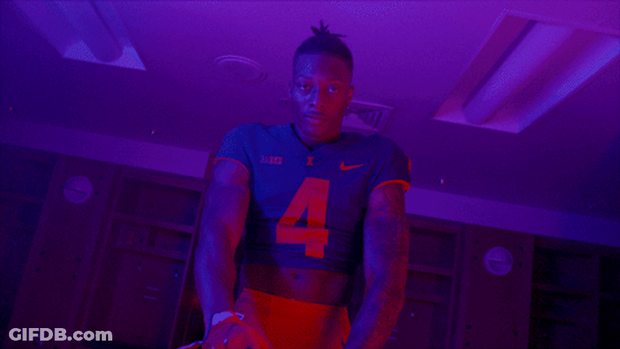 Illinois Fighting Illini Point Muscle Flex GIF
