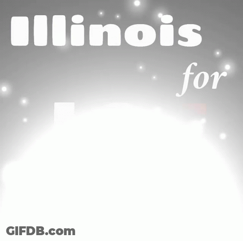 Illinois For 20 Poster With Rainbow Background GIF