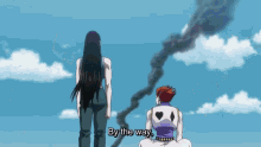 Illumi And Partner On A Chimney GIF
