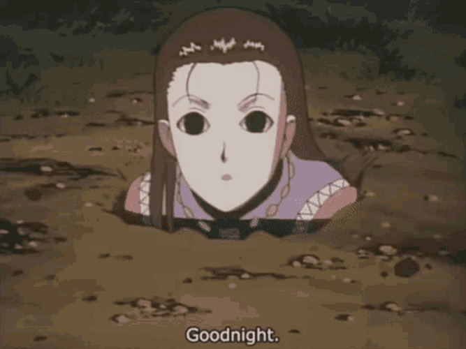 Illumi Getting Buried Underground GIF