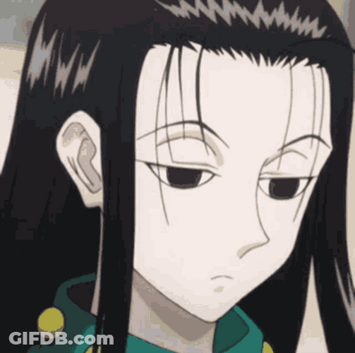 Illumi Looking Down And Crying GIF