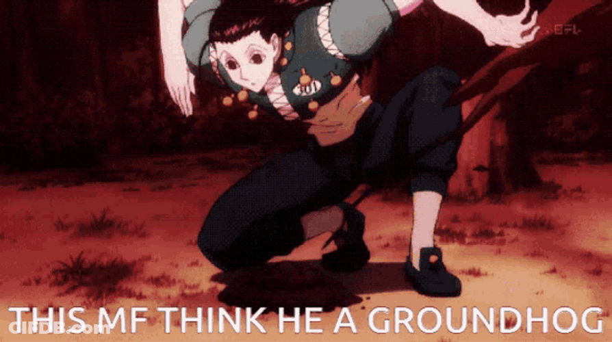 Illumi Thinks She's A Groundhog GIF