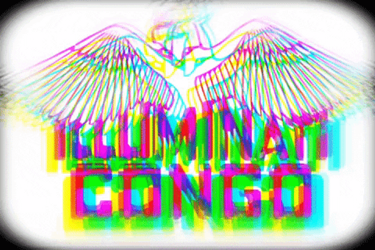 Illuminati Congo Logo Glitch Vision Vignette GIF