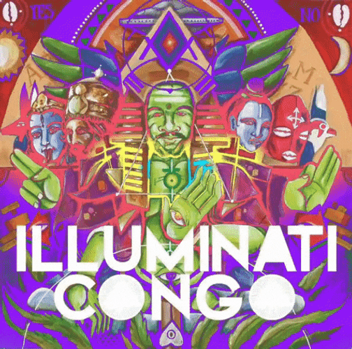 Illuminati Congo Symbols Colorful Neon Colors GIF