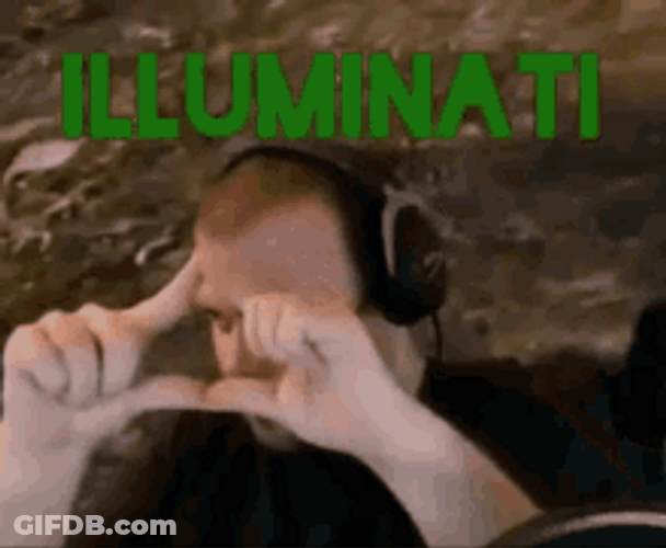 Illuminati Hand Symbol Triangle GIF