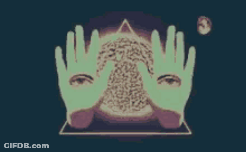 Illuminati Hands Triangle Cuarta Dimension GIF