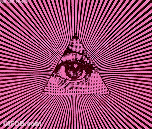 Illuminati Pink Eye Pyramid GIF