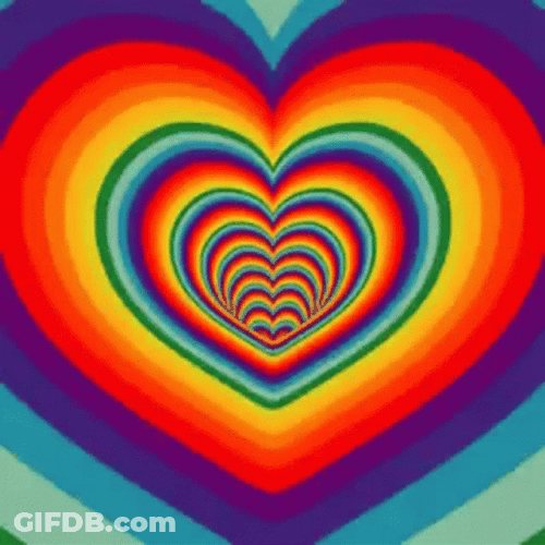 Illusion Rainbow Moving Heart GIF