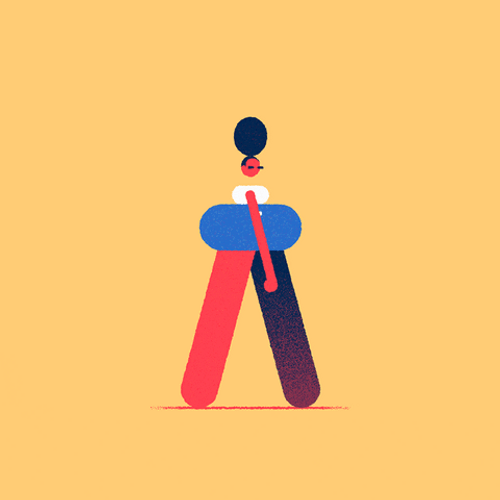 Illustration Abstract Girl Walk GIF