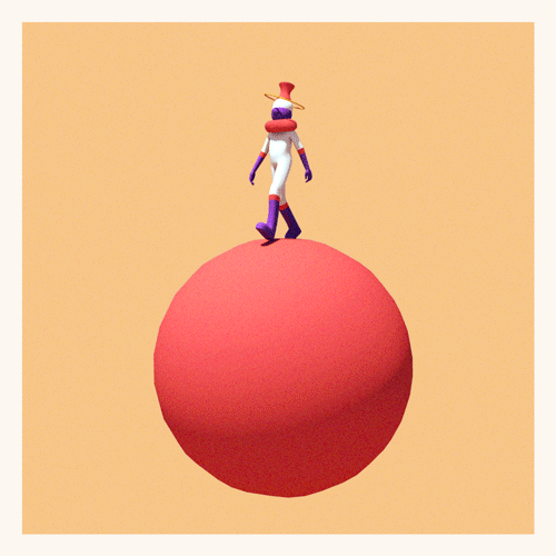 Illustration Ball Walk Cycle GIF