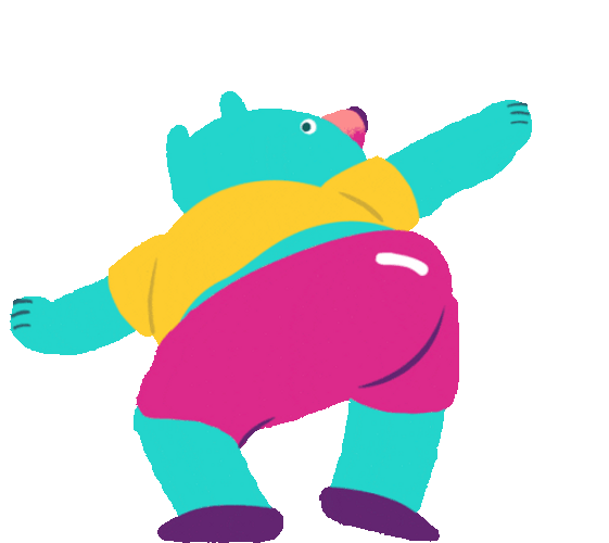 Illustration Bear Booty Shake GIF