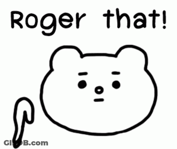 Illustration Bear Winking Roger That Salute GIF