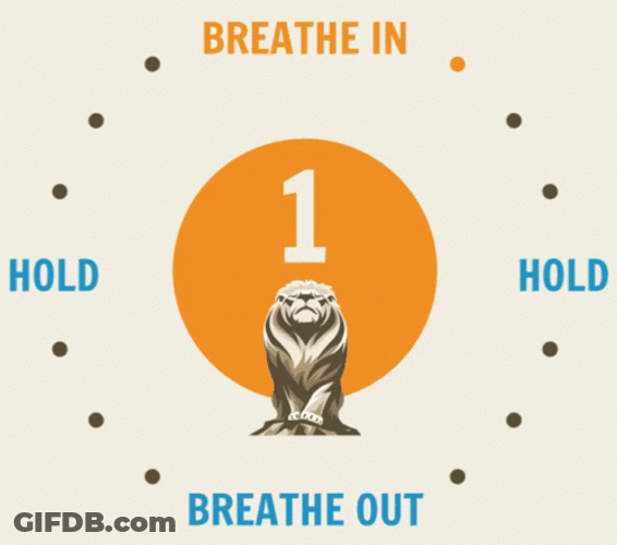 Illustration Clock Deep Breathing GIF