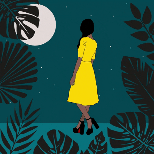Illustration Girl Beam Up GIF