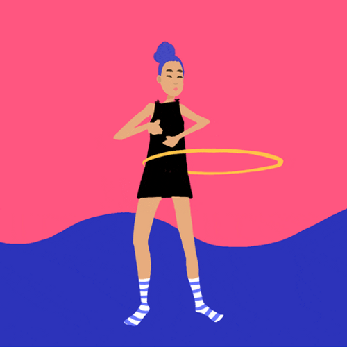 Illustration Hula Hoop Dance GIF
