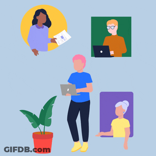 Illustration Of Human Work Collaboration GIF