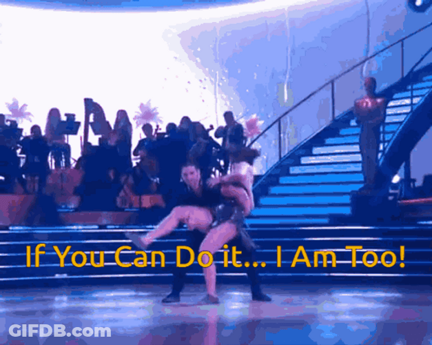 Ilona Maher And Alan Dwts Stunt Moves GIF