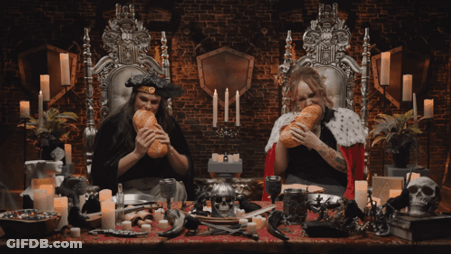 Ilona Maher And Brittany Eating Bread GIF
