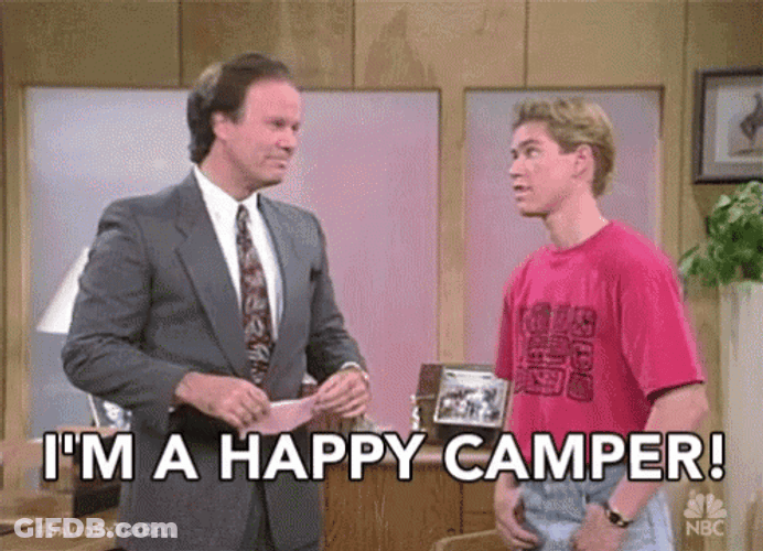 Im A Happy Camper Richard Belding GIF