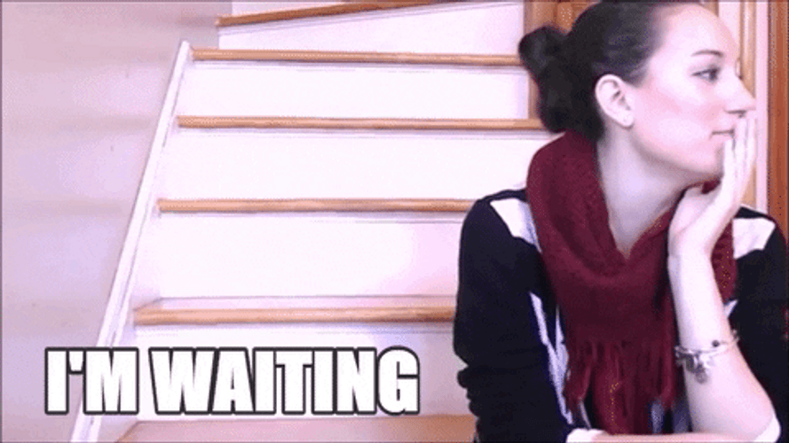 Im Anxiously Waiting Pretty Lady GIF