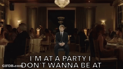 Im At A Party I Dont Wanna Be I Dont Like Here GIF