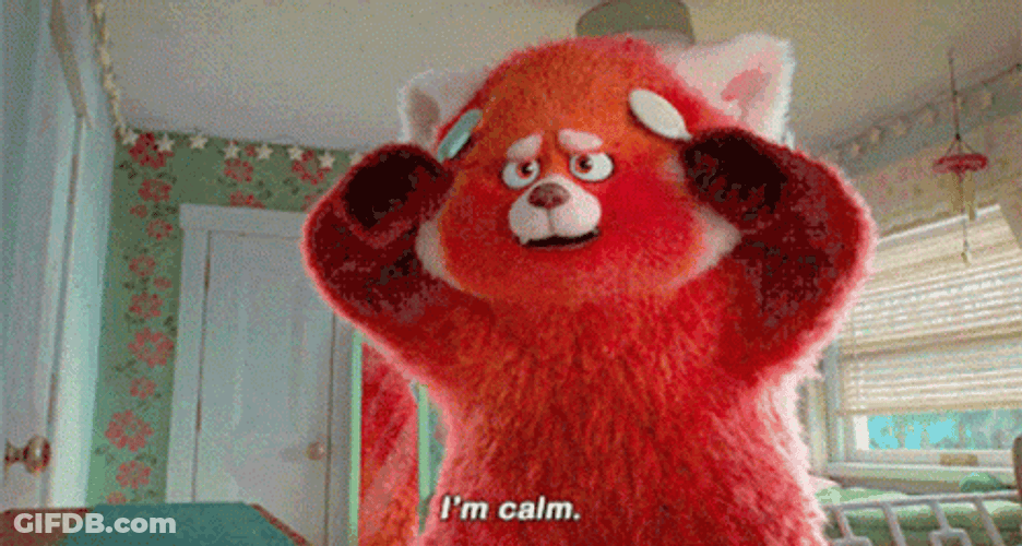 Im Calm Pixar Turning Head GIF
