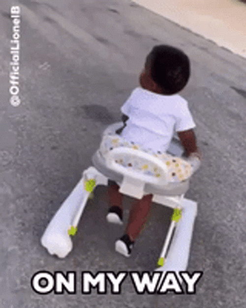 Im Coming Baby Walker On My Way GIF