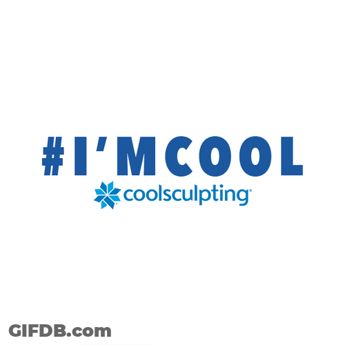 Im Cool Blue Text GIF