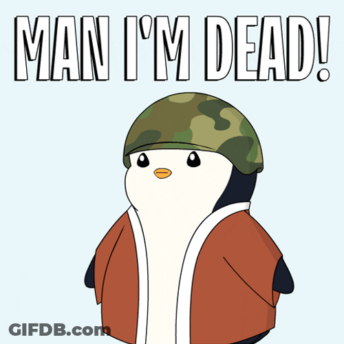 Im Dead Army Penguin GIF