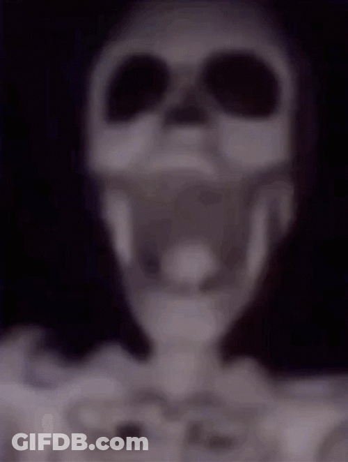 Im Dead Scared Skeleton GIF