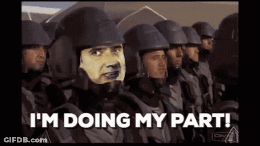 Im Doing My Part Dog Face GIF