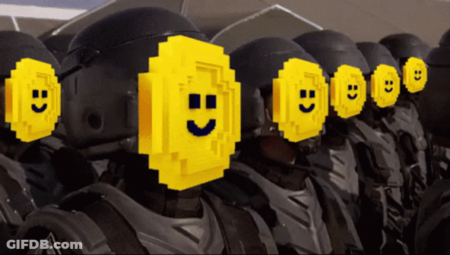 Im Doing My Part Lego Smiling Face GIF