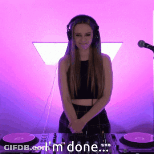 Im Done Listening Headphones Down GIF